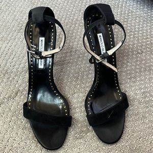 Manolo blahnik black stewpot heels